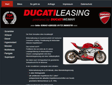 Tablet Screenshot of ducatileasing.com